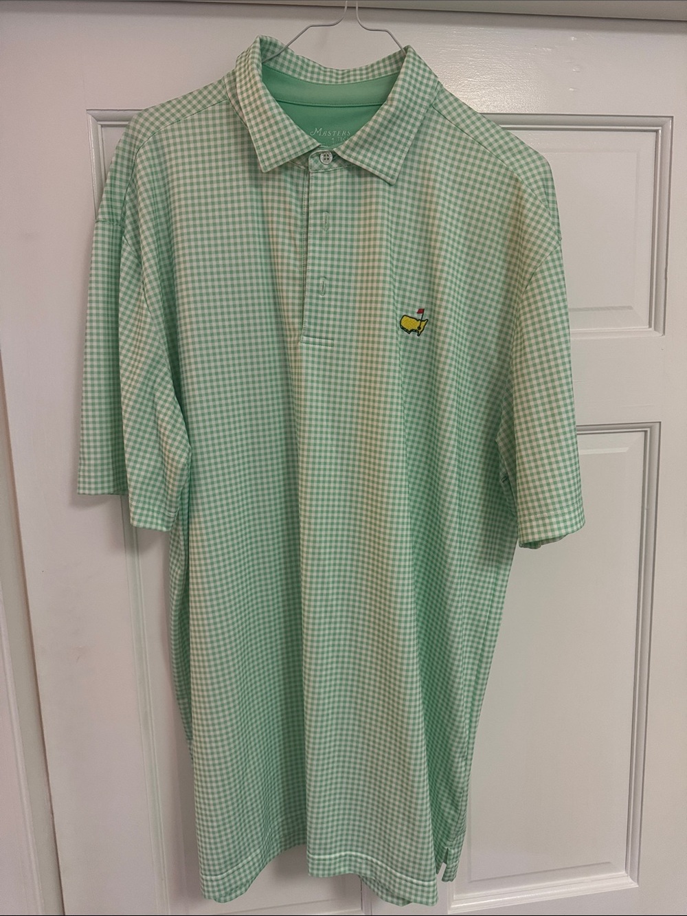 Masters Mint Gingham Polo